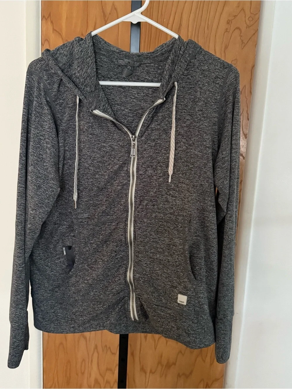 Vuori Halo Performance Heather Charcoal Full-Zip Hoodie size large - Picture 1 of 4